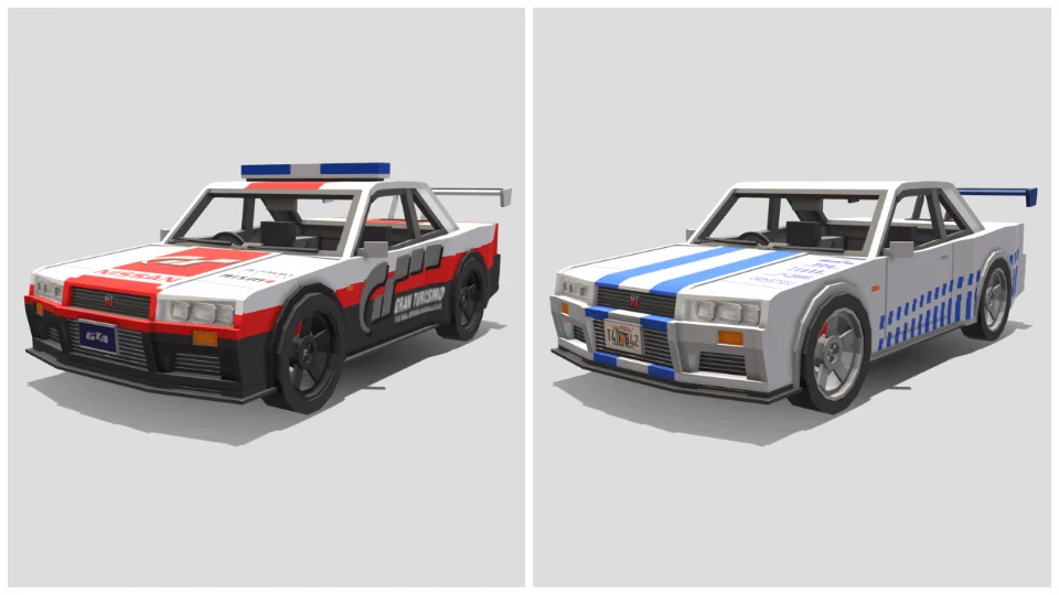 Nissan Skyline R34 GTR Minecraft screenshot 1