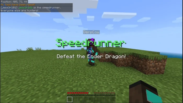 Speedrunner Versus Hunter Minecraft screenshot 1