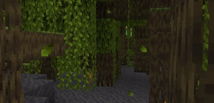 Falling leaves Minecraft screenshot 1