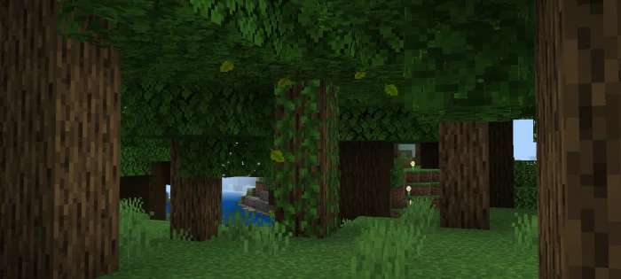 Falling leaves Minecraft screenshot 2