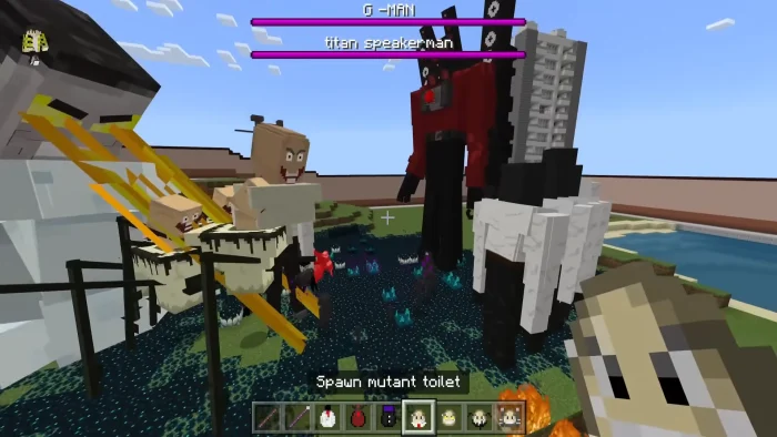 Skibidi Toilet vs Cameraman Minecraft screenshot 2