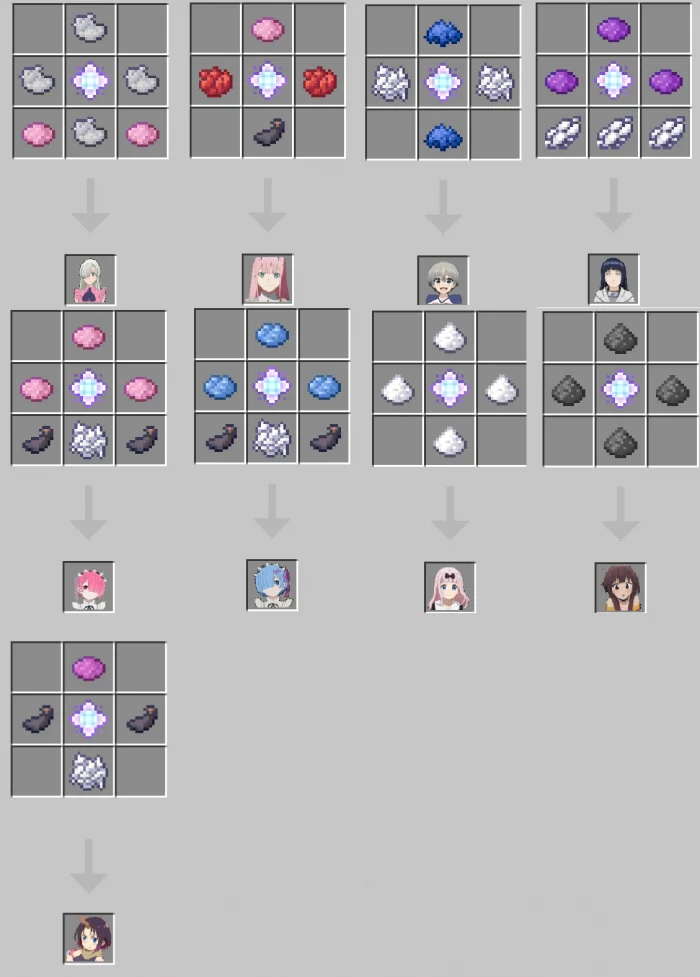 Anime waifus Minecraft screenshot 1