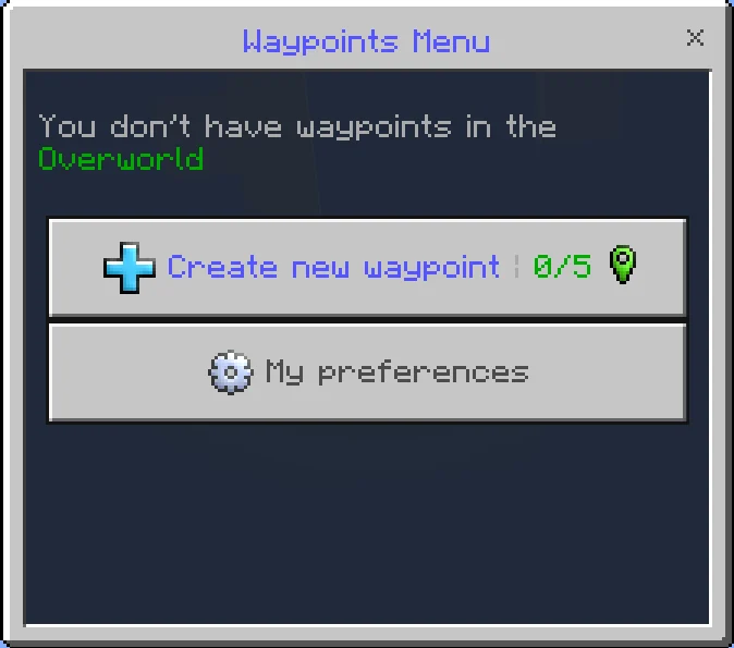 Waypoint System Minecraft screenshot 1