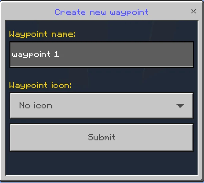 Waypoint System Minecraft screenshot 2
