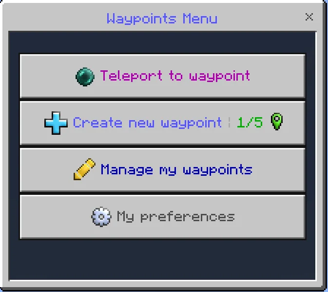 Waypoint System Minecraft screenshot 5