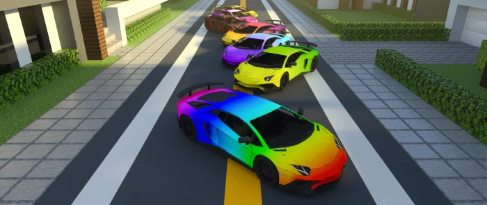 Lamborghini Aventador SV Minecraft screenshot 5