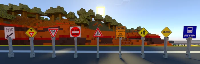 Road Signs and Traffic Lights Minecraft screenshot 2
