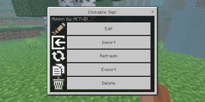 Clickable Sign Minecraft screenshot 2