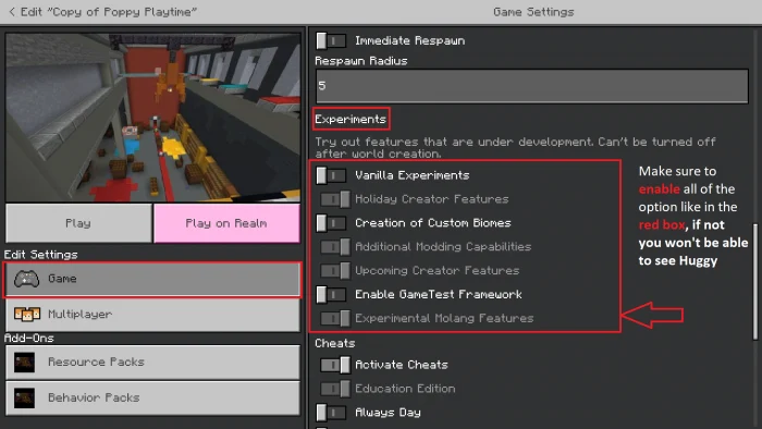 Poppy Playtime Add-on Minecraft screenshot 5