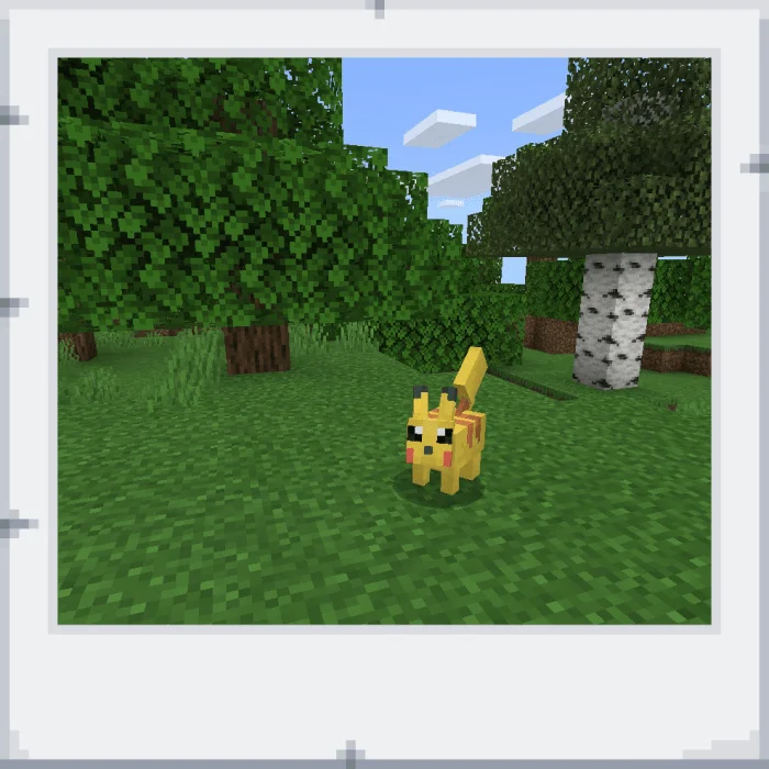 Pikachu and Eevee Minecraft screenshot 1