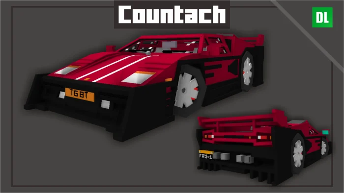 Lamborghini Countach Minecraft screenshot 2