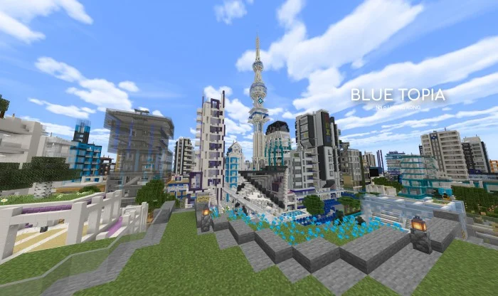 Blue Topia Minecraft screenshot 2