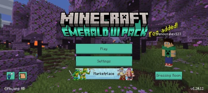 Emerald UI Minecraft screenshot 1