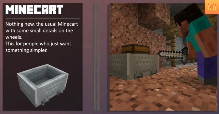 Better 3D Minecarts Minecraft screenshot 3