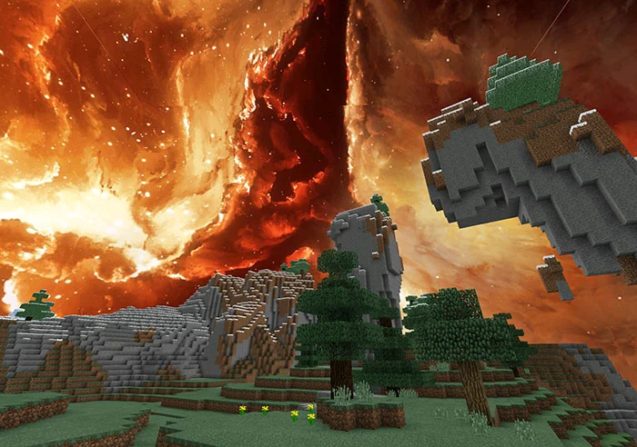 Moving Magma Sky Minecraft screenshot 1