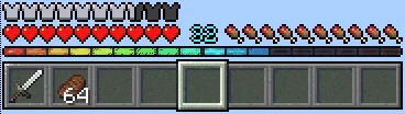 Animated RGB XP Bar + Classic Inventory GUI Minecraft screenshot 2