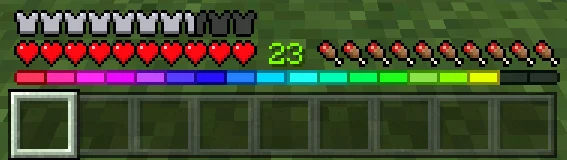 Rainbow XP Bar Minecraft screenshot 1