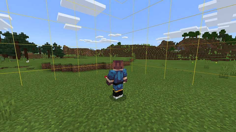 Bedrock Chunk Borders Minecraft screenshot 1
