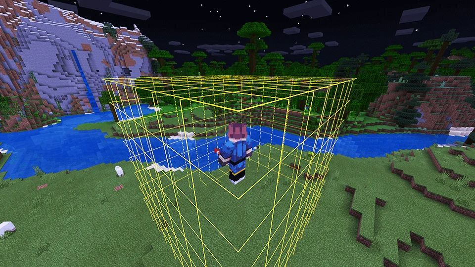 Bedrock Chunk Borders Minecraft screenshot 2