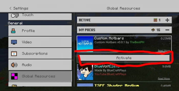 Custom Hotbars Minecraft screenshot 1