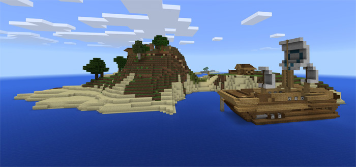 Simple Sea Settlements Minecraft map