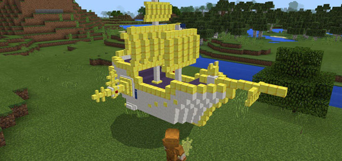 Flying Ship (Wing of Wish) Addon Minecraft addon