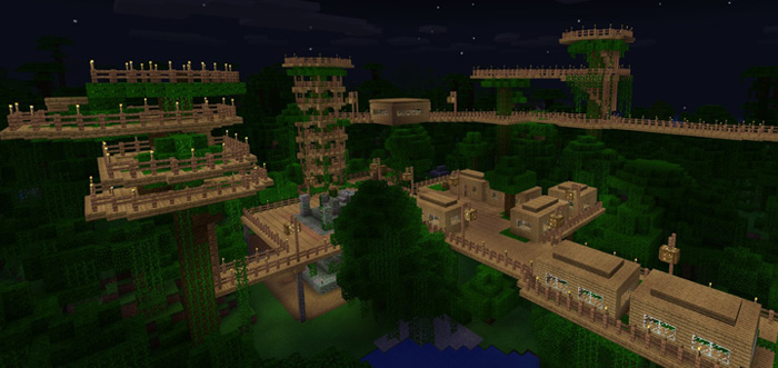 Treetops and Temples Minecraft map
