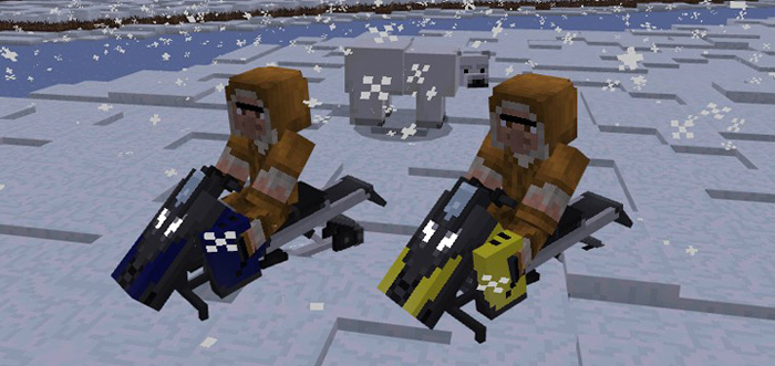 Snowmobile Add-on Minecraft addon