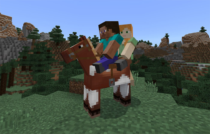 2 Player Horse Riding Minecraft addon