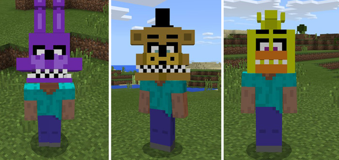 FnaF Heads Minecraft texture pack