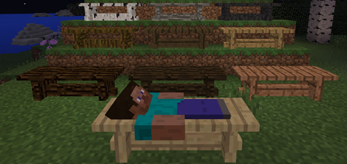 Wooden Benches (Beds) Minecraft texture pack