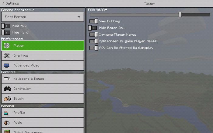 Organized Settings Minecraft addon
