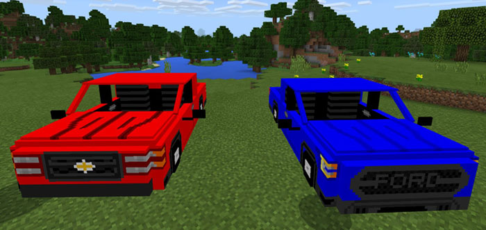 Ford F-150 & Chevy Silverado Minecraft addon