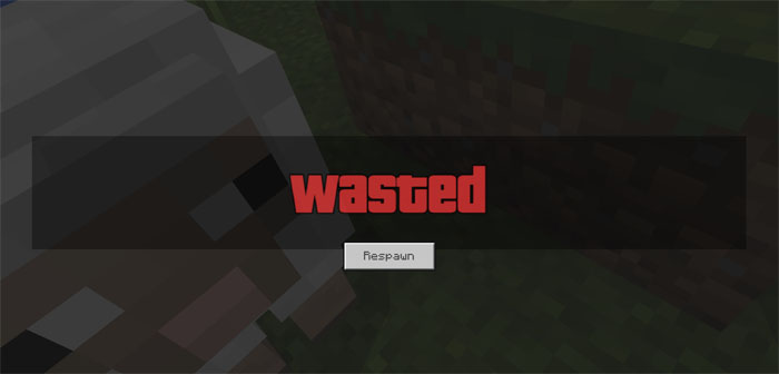 GTA Wasted Screen Minecraft texture pack