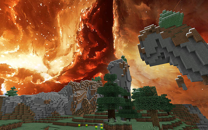 Moving Magma Sky Minecraft texture pack