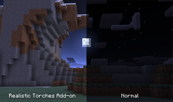 Night Vision Torch Minecraft addon