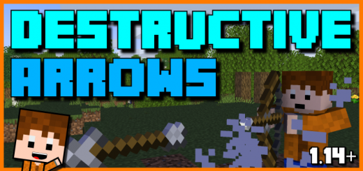 Destructive Arrows Addon (1.14|1.16) Minecraft addon