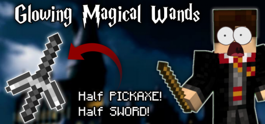 Glowing Magical Wands Minecraft addon