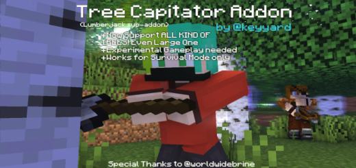 Tree Capitator Addon Minecraft addon