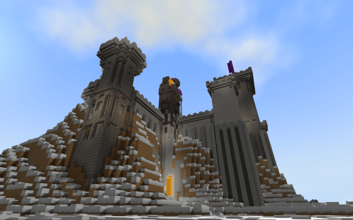Snowy Mountain Castle Minecraft map