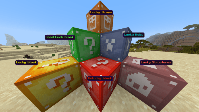 Lucky Blocks Minecraft addon