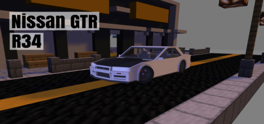 Nissan GTR R34 Minecraft addon