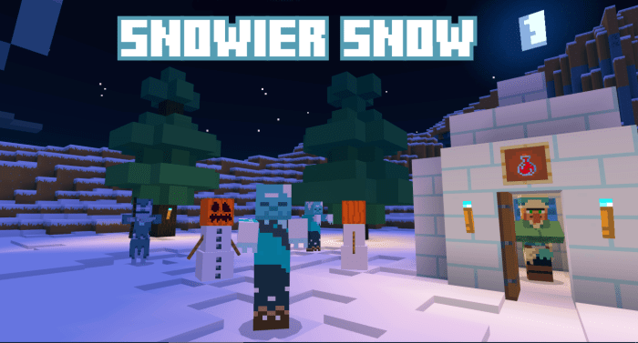 Snowier Snow Minecraft addon