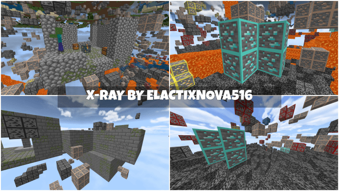 X-Ray + Dungeon And Stronghold Finder (1.14|1.16) Minecraft texture pack