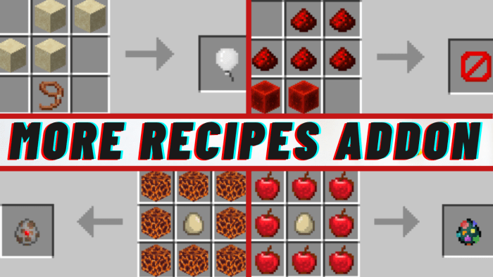 M Recipes Minecraft addon
