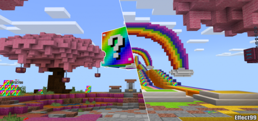 Rainbow LuckyBlock Race Minecraft map