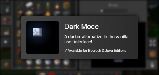 Dark Mode Minecraft texture pack