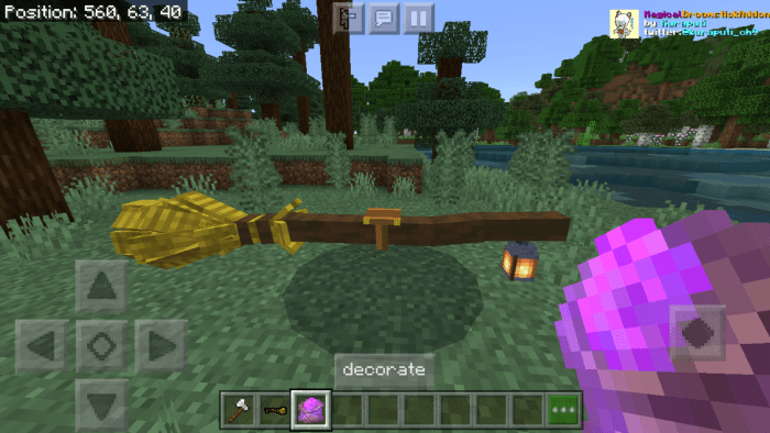 Magical Broomstick Minecraft addon