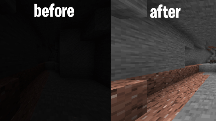 Night Vision Pack Minecraft shader