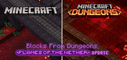 Blocks from Minecraft Dungeons Minecraft addon